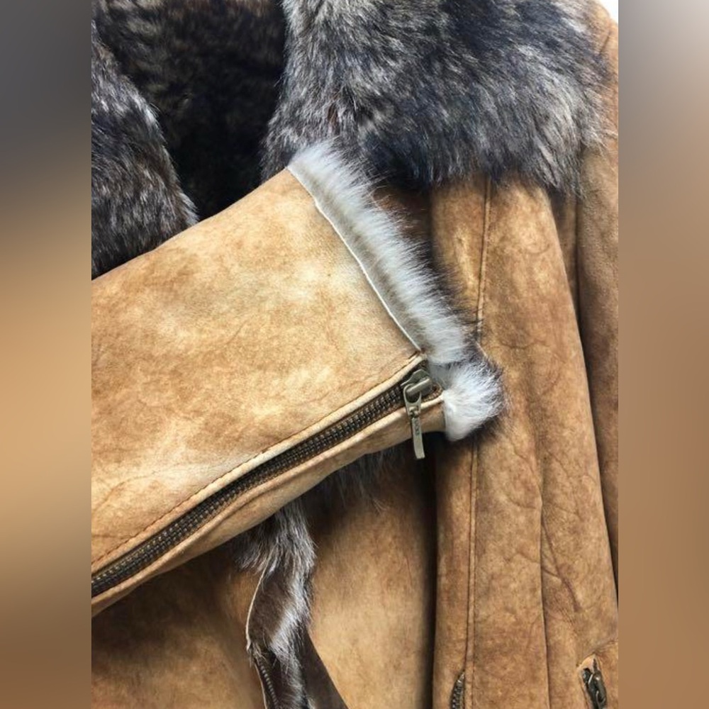 Ines et Marechal sheepskin fur moto jacket - Picture 5 of 8